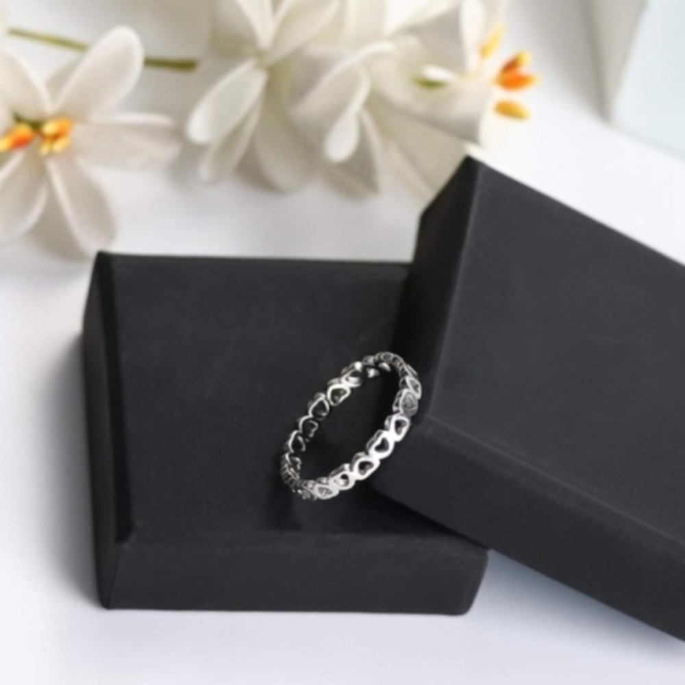 Sterling Silver 925 Open Heart Ring